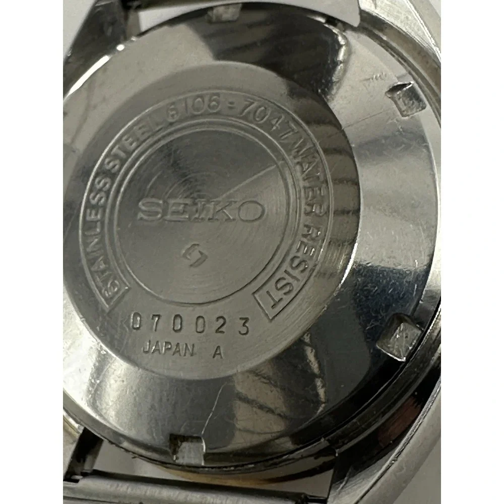Seiko DX Automatic 6106-7047 Runs Vintage 36MM 6.25